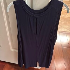 Sleeveless Navy Top
